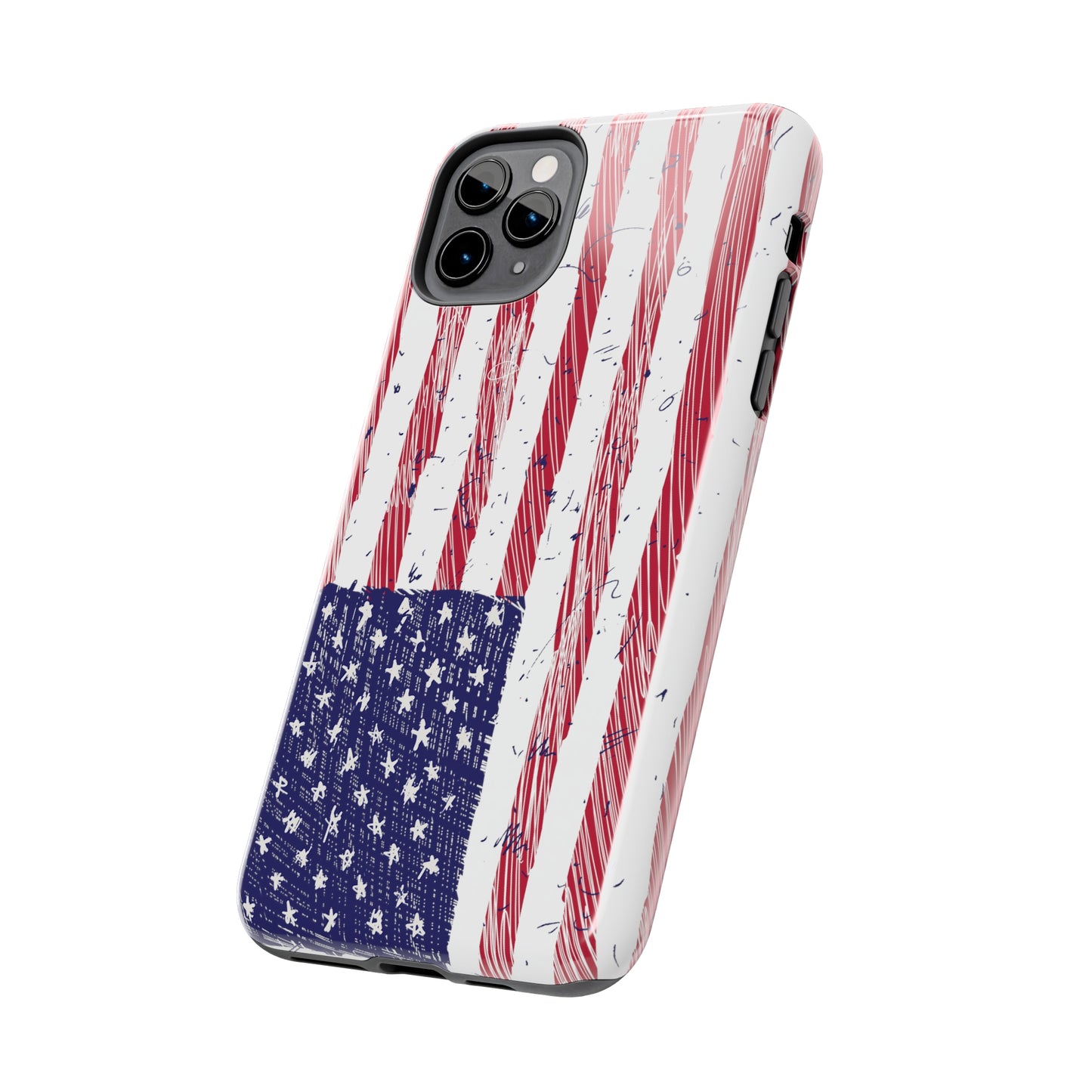 Tough Phone Cases - American Flag Illustration