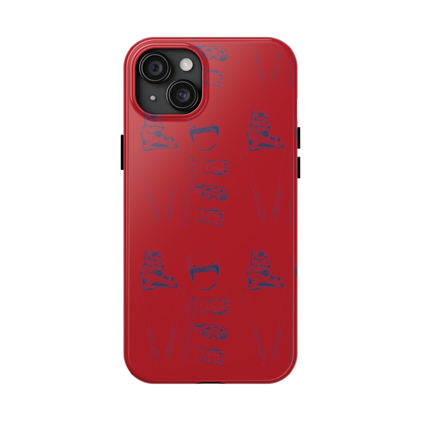 Tough Phone Cases — Ski "LOVE" Pattern