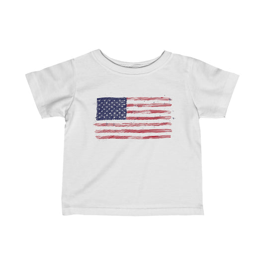 🇺🇸 American Flag Graphic - Infant Cotton Tee