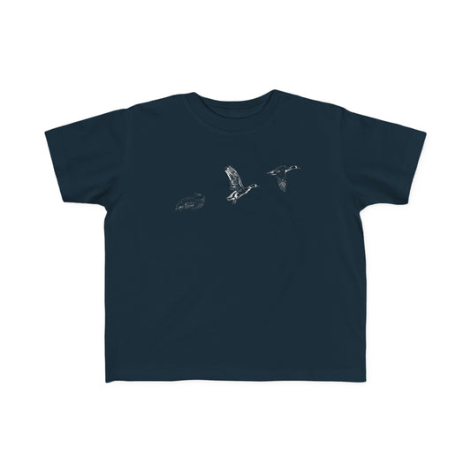 🦆 Flying Ducks Graphic - Toddler's Cotton Tee