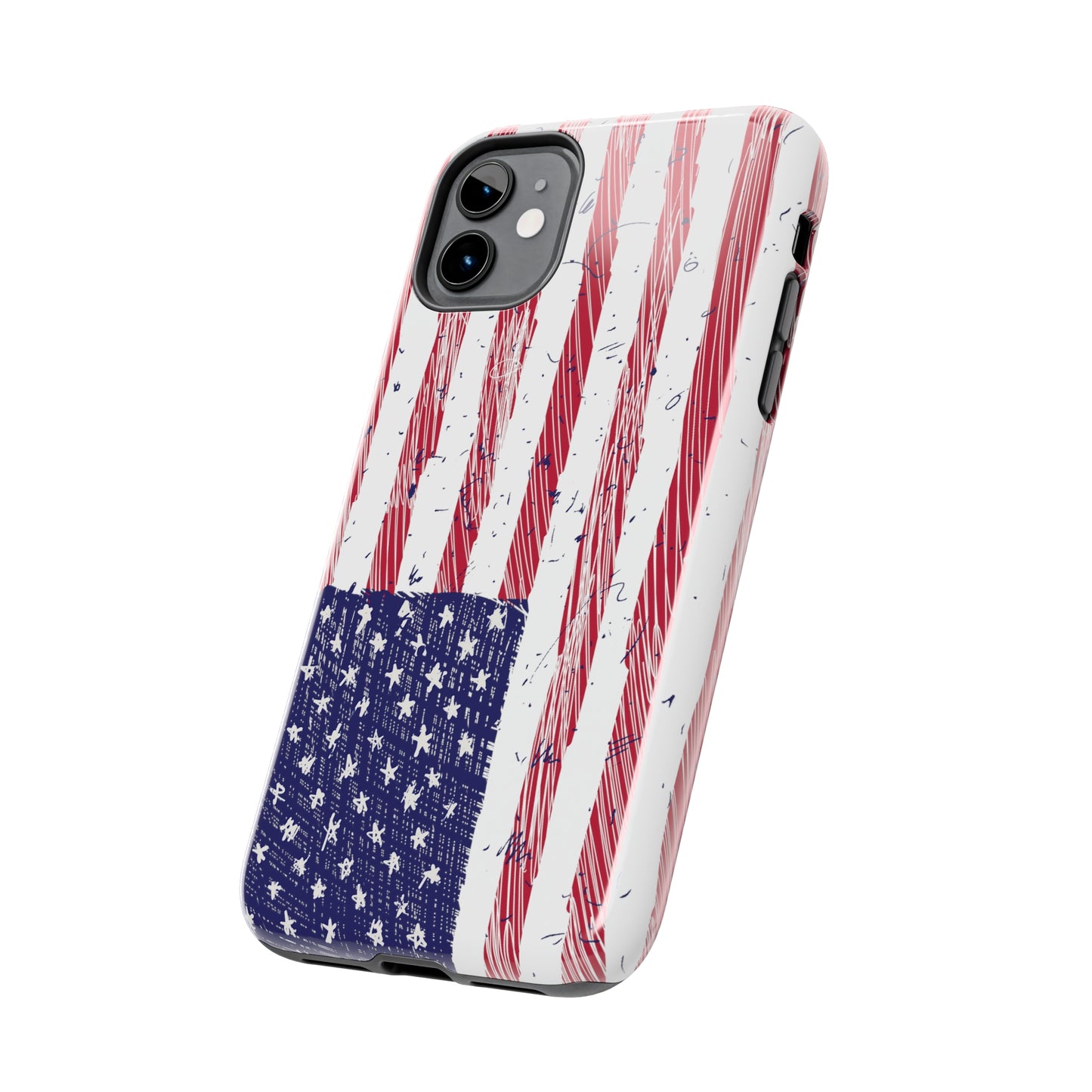 Tough Phone Cases - American Flag Illustration