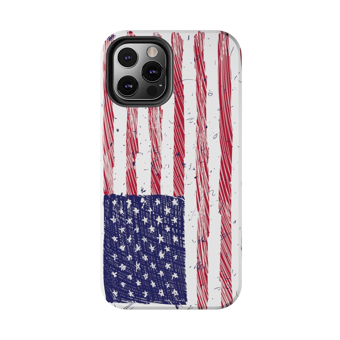 Tough Phone Cases - American Flag Illustration