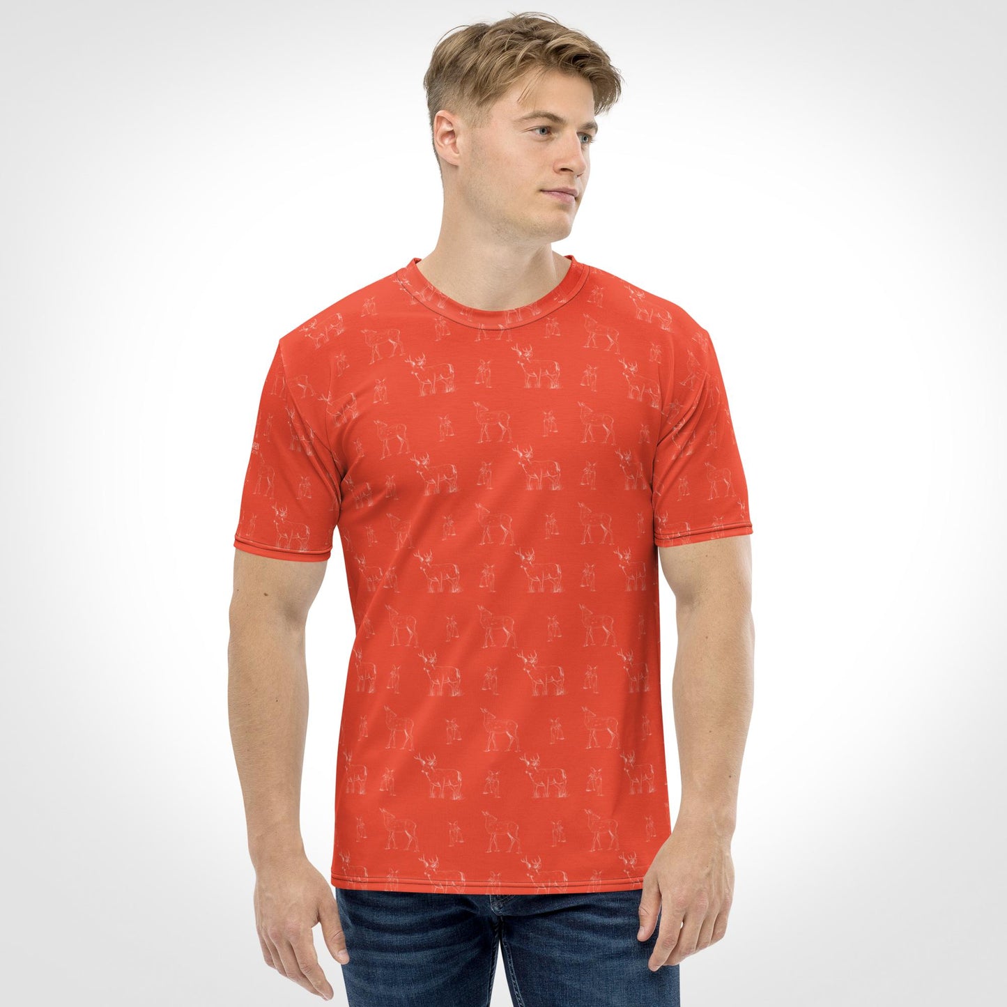 🦌 Whitetail Deer Pattern Mid-Weight Jersey for Men