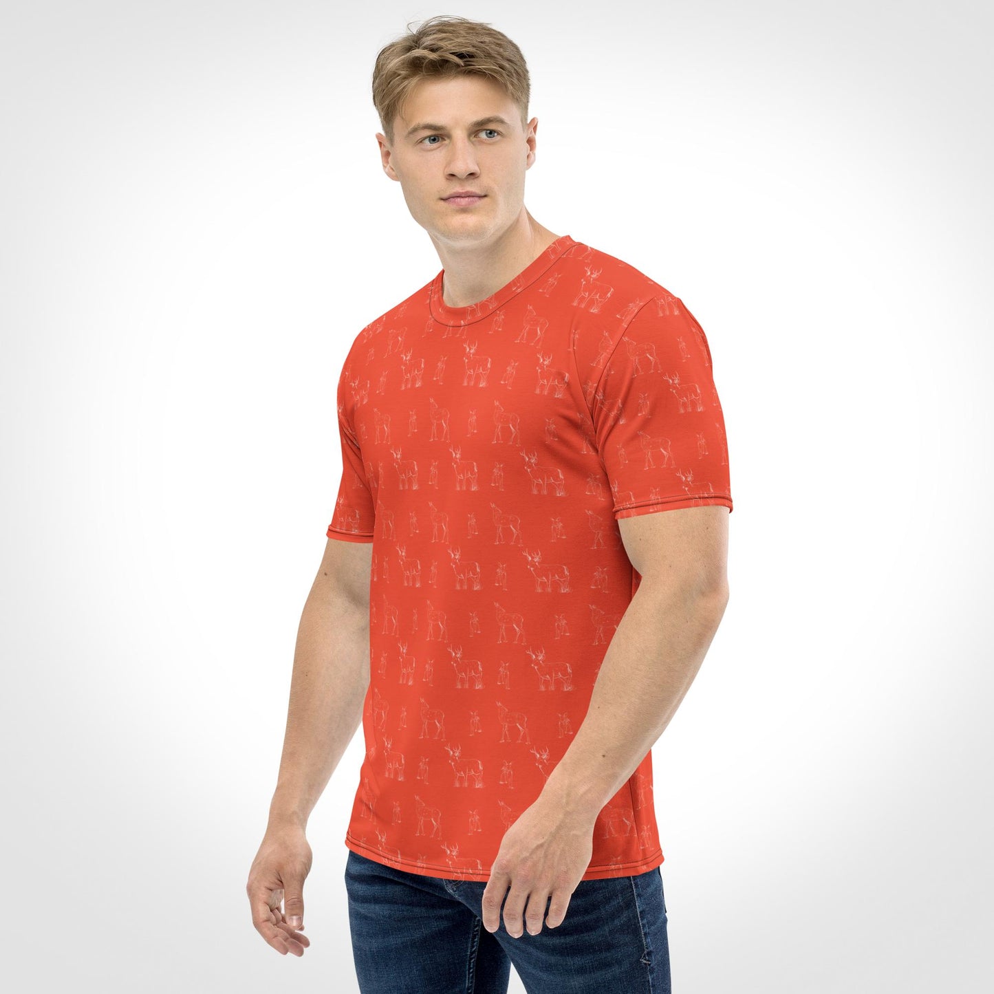 🦌 Whitetail Deer Pattern Mid-Weight Jersey for Men