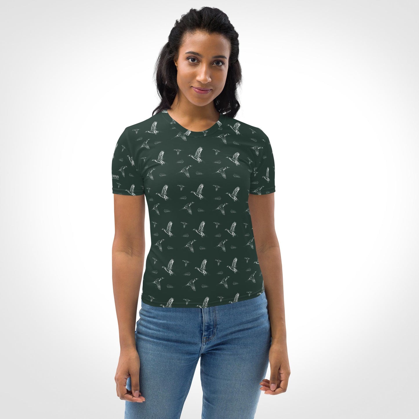 🦆  Flying Duck Pattern - Women's Mid-Weight Jersey