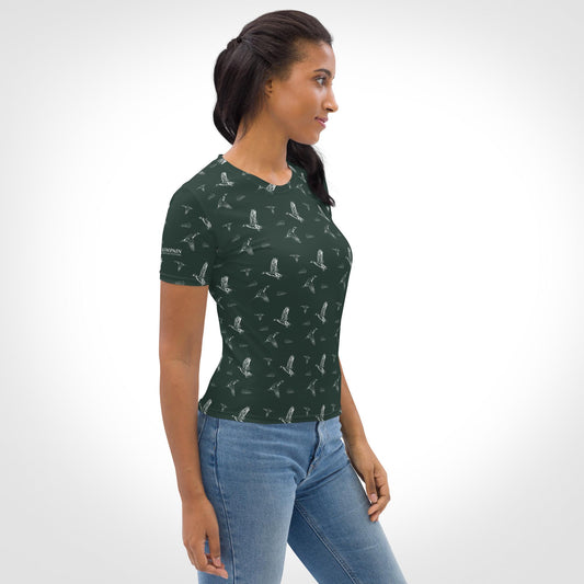 🦆  Flying Duck Pattern - Women's Mid-Weight Jersey