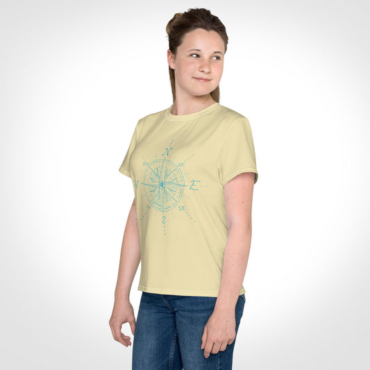 🧭 Compass Rose Graphic - Kids' Mid-Weight Jersey