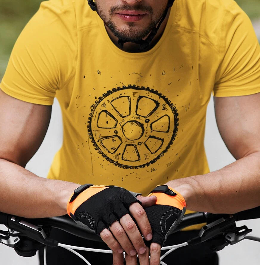 🚴‍♀️ Bicycle Sprocket Graphic T-Shirt — Heavy Cotton