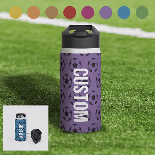 Personalized Stainless Steel Water Bottle, Custom Soccer Water Bottle, for Men, Woman, Kids, and Soccer Teams, Soccer Player Gift.