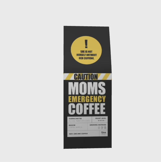 Mom's Emergency Coffee – Personalized Bold Blend for Coffee-Loving Moms | Funny Gift Idea